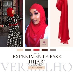 Combine Roupa com Hijab Vermelho