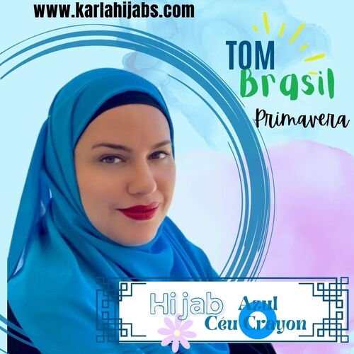 Hijab Azul Crayon Tom Brasil