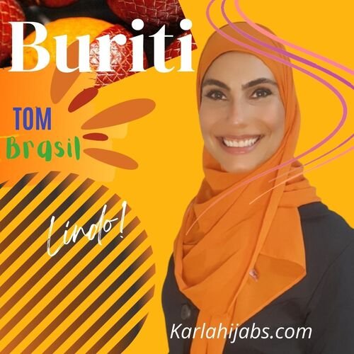 Hijab tom laranja mostarda buriti