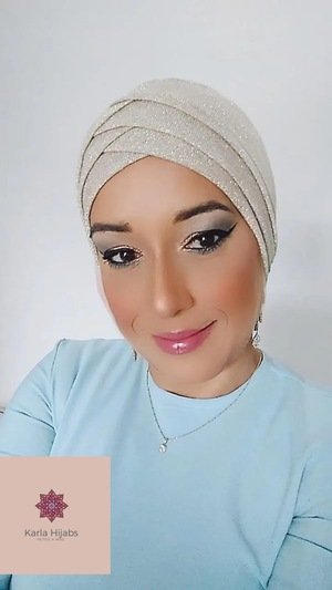 Touca turbante Creme