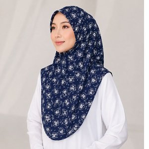 Amira Estampada Azul Marinho 