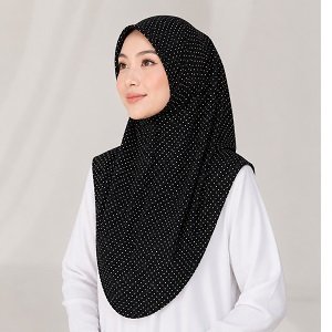 Amira Estampada Preta com Bolinhas 