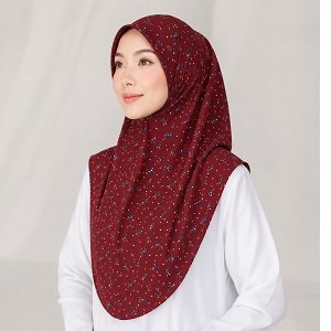 Amira Estampada Vermelho Vinho 