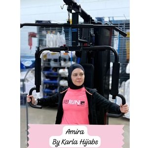 Hijab confortavel e respiravel modelo amira preto para treino