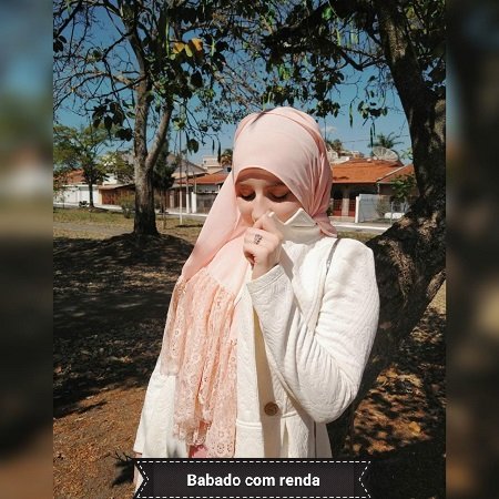 Hijab Babado com Renda