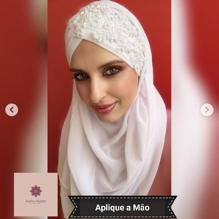 Hijab Bordado branco