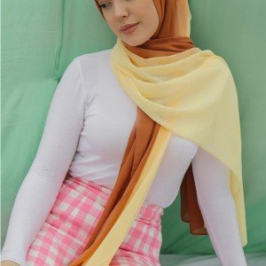 Hijab Degradê Mostarda