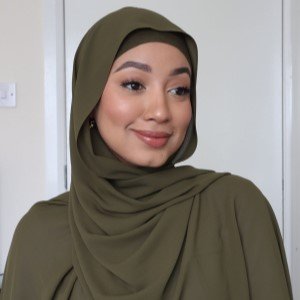 Hijab Solto com Touca Acoplada Cor Verde