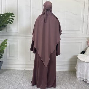 Khimar hijab longo e super modesto marrom