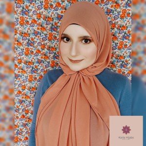 Hijab Chiffon simples marrom