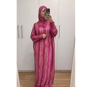 Roupa de rezar Magenta Floral Peça Unica