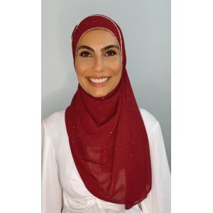 Hijab Strass Vermelho