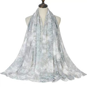 Hijab Chiffon tie-dye escuro