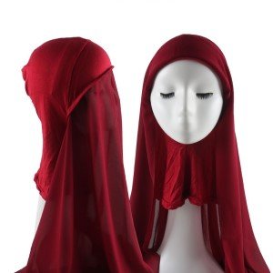 Touca ninja com Hijab Acoplado Vermelho