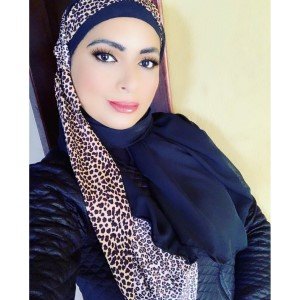 Hijab Trançado Estampado com lateral animal preto