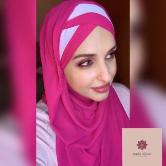 Hijab Trançado de 2 cores