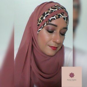 Hijab Trançado Estampado Lateral