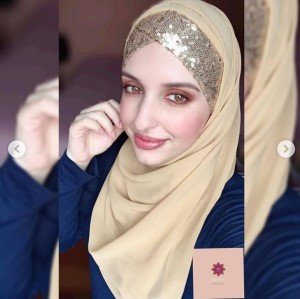 Hijab Trançado com Paetê