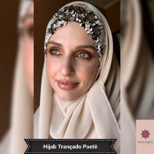 Hijab Trançado com Paetê