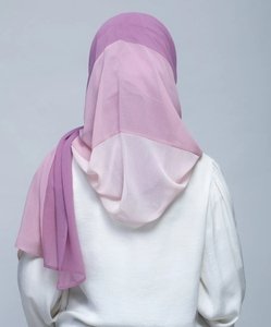 Hijab Chiffon 3 cores - tricolor - lavanda