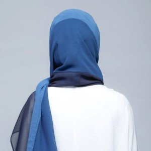 Hijab Tricolor - todo azul